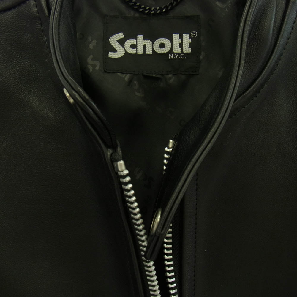 schott ショット 782-3950078 70S SINGLE RIDERS JACKET シングルライダース ジャケット ブラック系 M【美品】【中古】