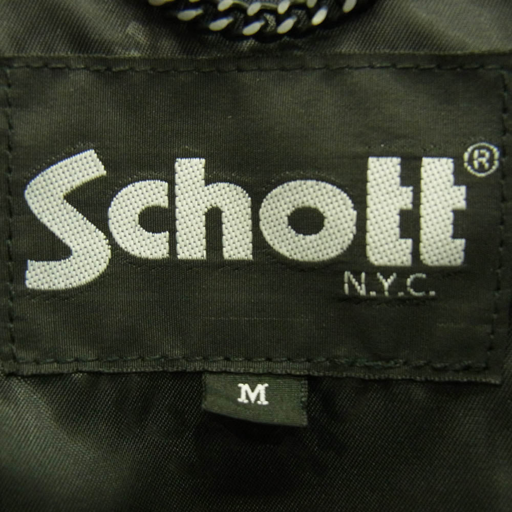schott ショット 782-3950078 70S SINGLE RIDERS JACKET シングルライダース ジャケット ブラック系 M【美品】【中古】
