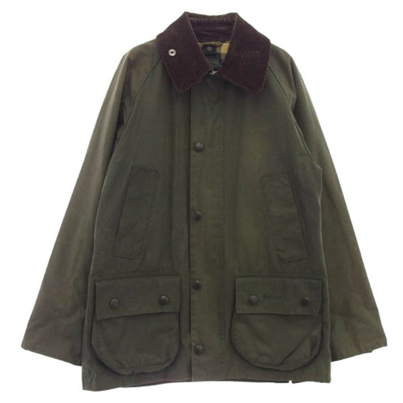 Barbour バブアー 1102049 英国製 BEDALE ビデイル オイルド ジャケット カーキ系 L【中古】
