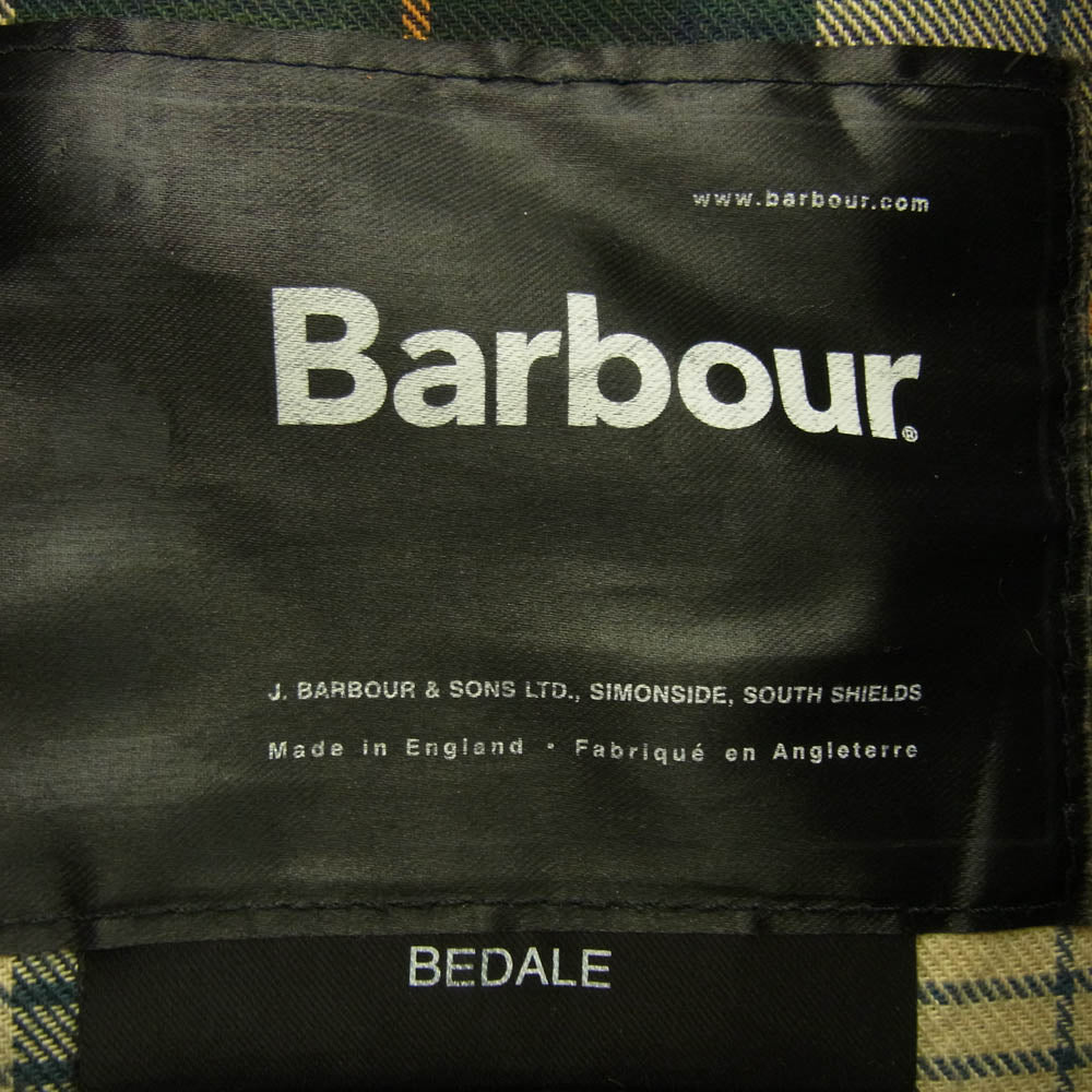 Barbour バブアー 1102049 英国製 BEDALE ビデイル オイルド ジャケット カーキ系 L【中古】