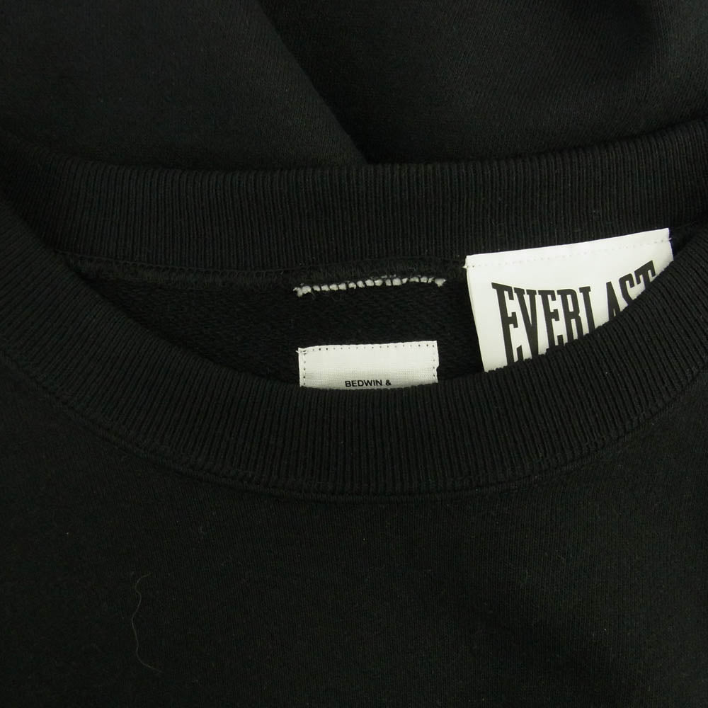 BEDWIN & THE HEARTBREAKERS ベドウィンアンドザハートブレイカーズ 23SS 23SB2093 EVERLAST Ex.L/S C-NECK SWEAT LOU エバーラスト ダブルネーム クルーネック スウェット トレーナー ブラック系 2【極上美品】【中古】