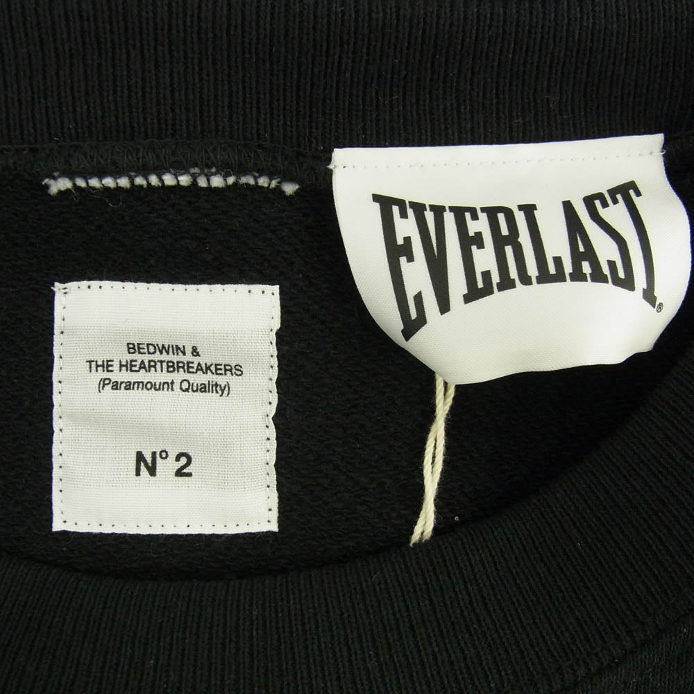 BEDWIN & THE HEARTBREAKERS ベドウィンアンドザハートブレイカーズ 23SS 23SB2093 EVERLAST Ex.L/S C-NECK SWEAT LOU エバーラスト ダブルネーム クルーネック スウェット トレーナー ブラック系 2【極上美品】【中古】
