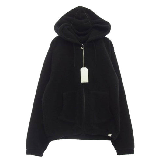 BEDWIN & THE HEARTBREAKERS ベドウィンアンドザハートブレイカーズ 24AW 24AB2142 L/S BOA HOODIE GLEN ボアフリース フーデッド ジップアップ ジャケット パーカー ブラック系 2【極上美品】【中古】