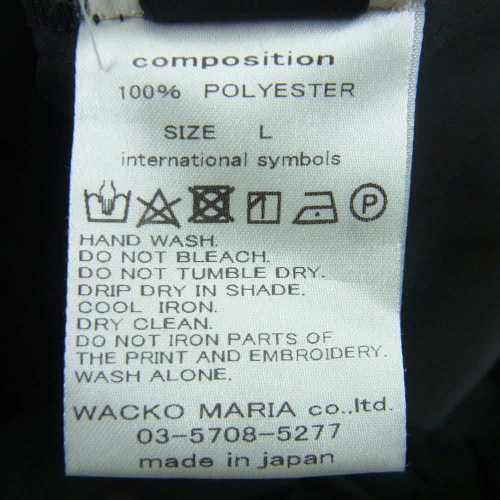 WACKO MARIA ワコマリア 18SS-WMO-ST12 GUILTY PARTIES トラック パンツ 日本製 ブラック系 BLACK L【極上美品】【中古】