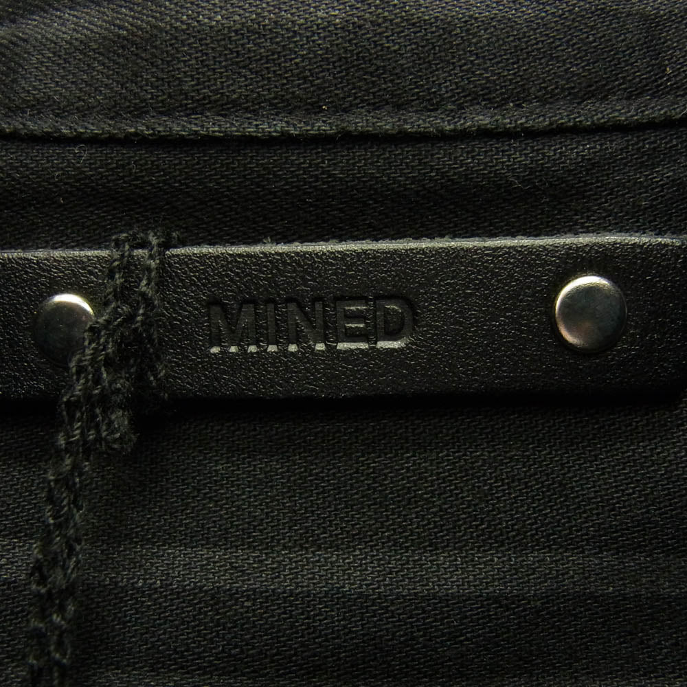 MINEDENIM マインデニム 23AW MND-NHW001-96-402 BD.Discharge Stripe NHW SH エヌハリウッド 再構築 ストライプ ロング シャツ ブラック系 グレー系 40【新古品】【未使用】【中古】