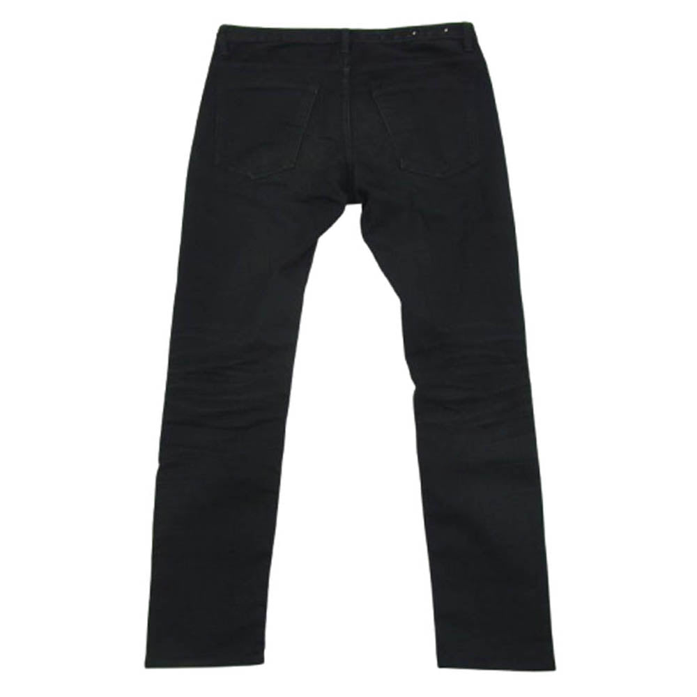 MINEDENIM マインデニム 2011-1001-96-322 Slim STR 5pocket OWS リペア クラッシュ 加工 デニム パンツ ブラック系 32【極上美品】【中古】