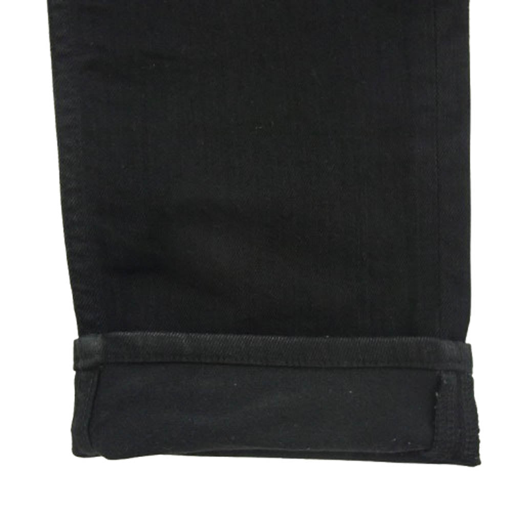 MINEDENIM マインデニム 2011-1001-96-322 Slim STR 5pocket OWS リペア クラッシュ 加工 デニム パンツ ブラック系 32【極上美品】【中古】