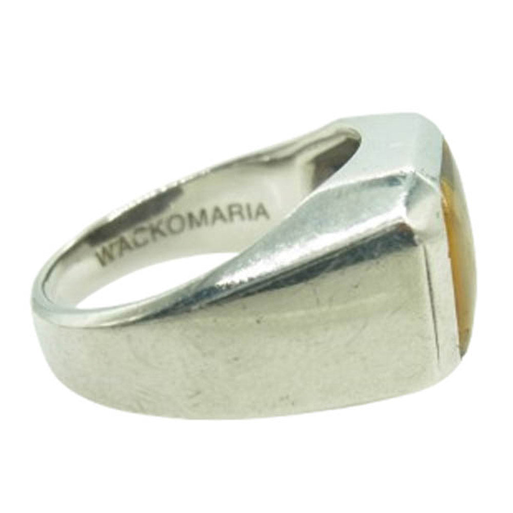 WACKO MARIA ワコマリア WMGP-RG09 TIGER'S EYE SIGNET RING TYPE-4 タイガーアイ シグネット リング シルバー系 15【中古】