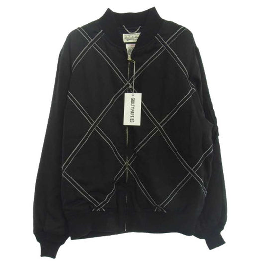 WACKO MARIA ワコマリア 25SS WOLFSHEAD-WM-BL17 × WOLF'S HEAD ウルフズヘッド 50'S JACKET ジャケット ブラック系 L【極上美品】【中古】