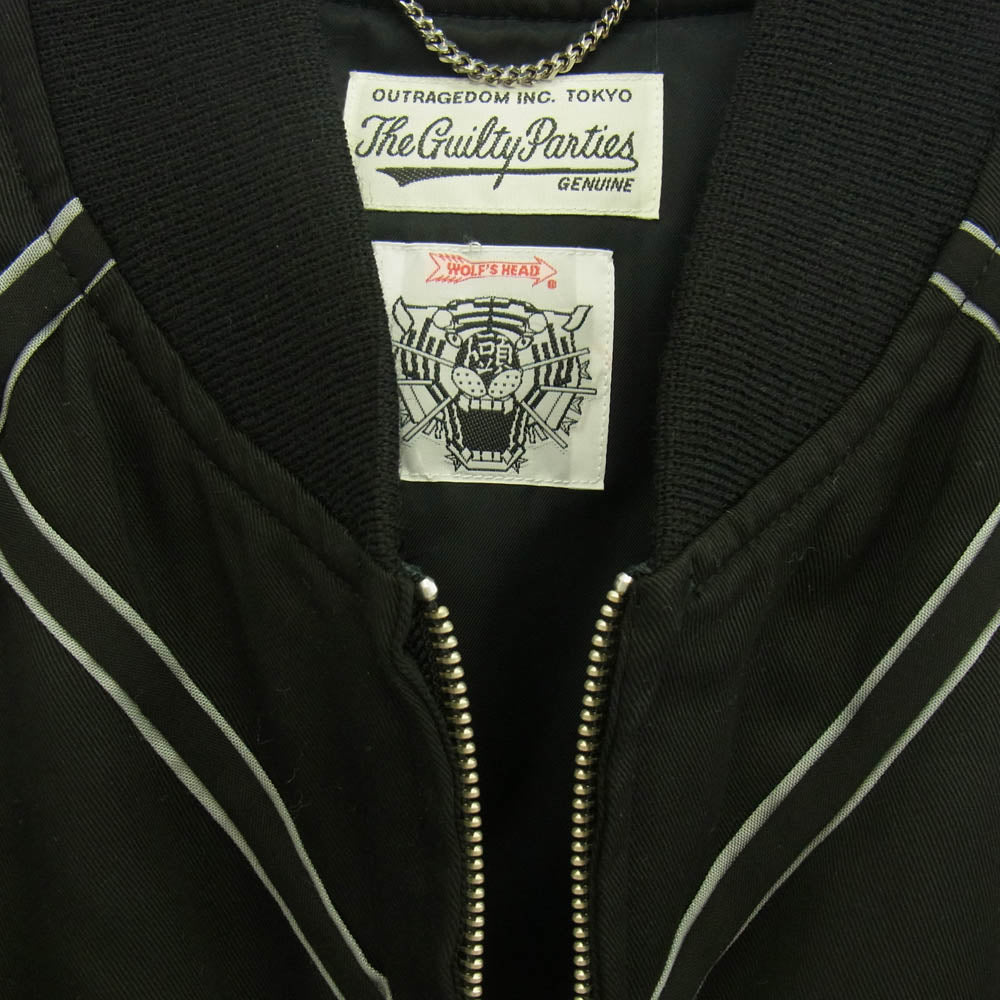 WACKO MARIA ワコマリア 25SS WOLFSHEAD-WM-BL17 × WOLF'S HEAD ウルフズヘッド 50'S JACKET ジャケット ブラック系 L【極上美品】【中古】