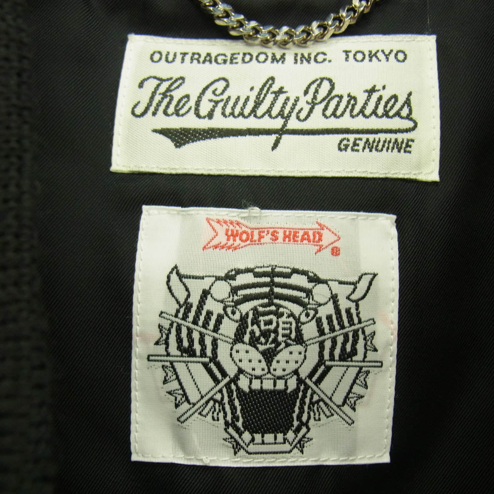 WACKO MARIA ワコマリア 25SS WOLFSHEAD-WM-BL17 × WOLF'S HEAD ウルフズヘッド 50'S JACKET ジャケット ブラック系 L【極上美品】【中古】