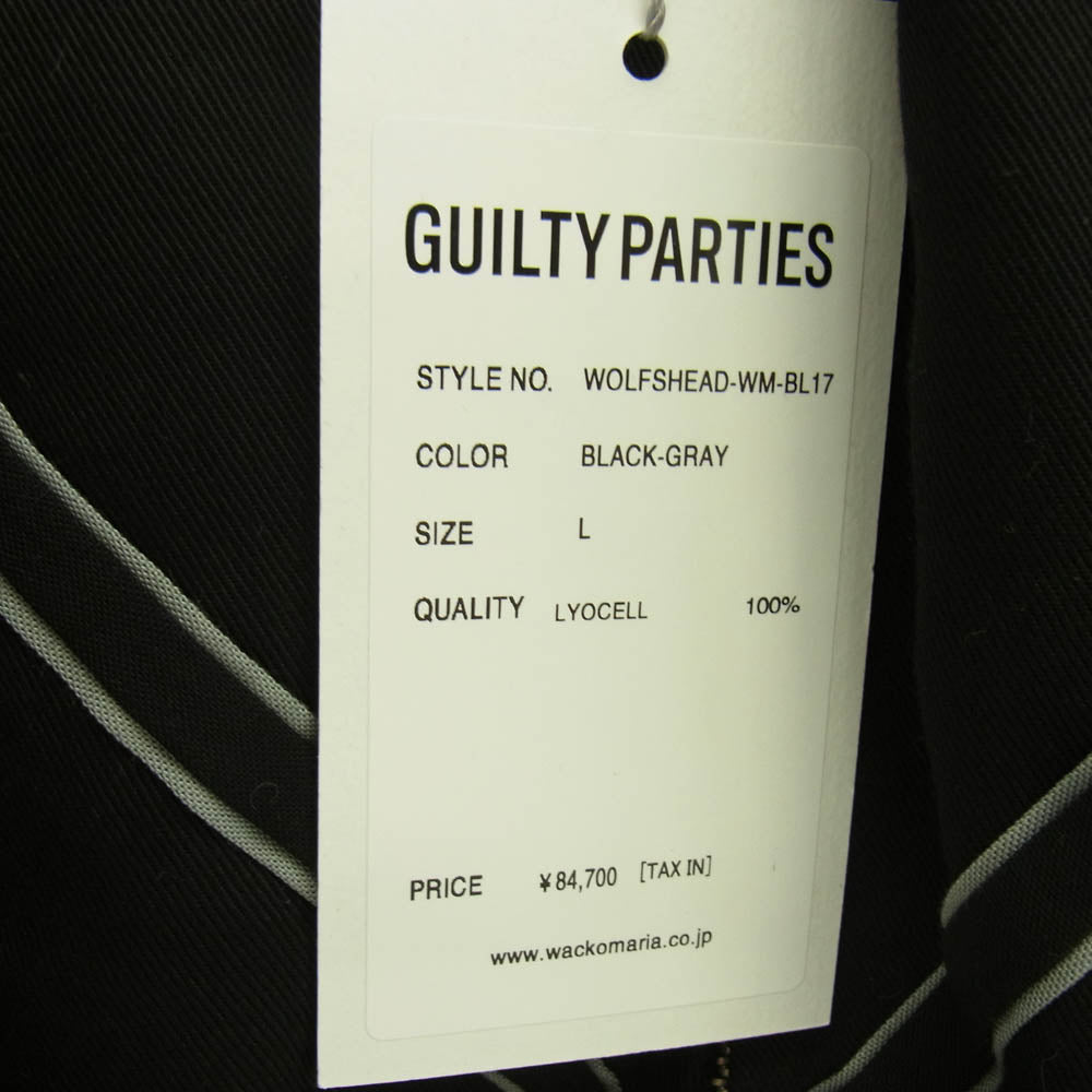 WACKO MARIA ワコマリア 25SS WOLFSHEAD-WM-BL17 × WOLF'S HEAD ウルフズヘッド 50'S JACKET ジャケット ブラック系 L【極上美品】【中古】