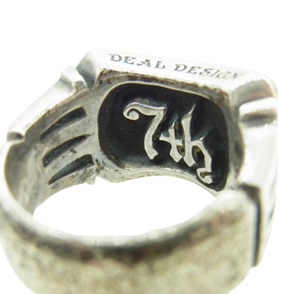 DEAL DESIGN ディールデザイン 7th メッセージリング シルバー系 約15号【中古】
