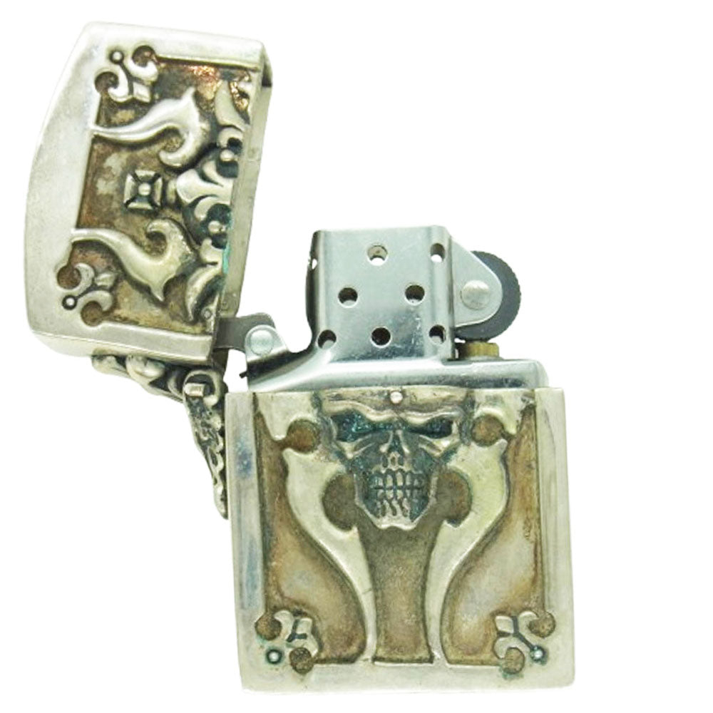 ROYAL ORDER ロイヤルオーダー スカル ZIPPO ジッポライター シルバー系【中古】