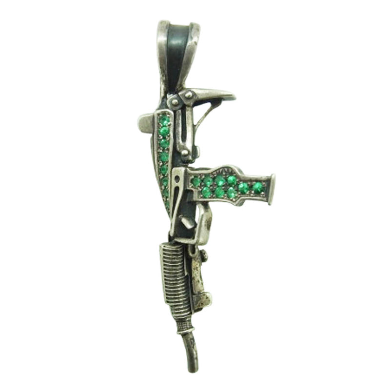 Justin Davis ジャスティンデイビス SPJ151 QUIET MESSAGE クワイエットメッセージ マシンガン ネックレス ペンダントトップ【中古】