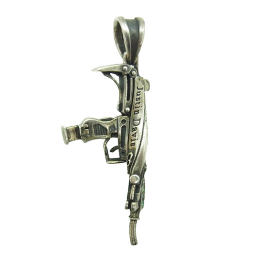 Justin Davis ジャスティンデイビス SPJ151 QUIET MESSAGE クワイエットメッセージ マシンガン ネックレス ペンダントトップ【中古】