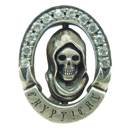 Justin Davis ジャスティンデイビス SRJ592 × 内山英雄 J×U CRYPT スカル マリア ジルコニア リング シルバー系 21号【中古】