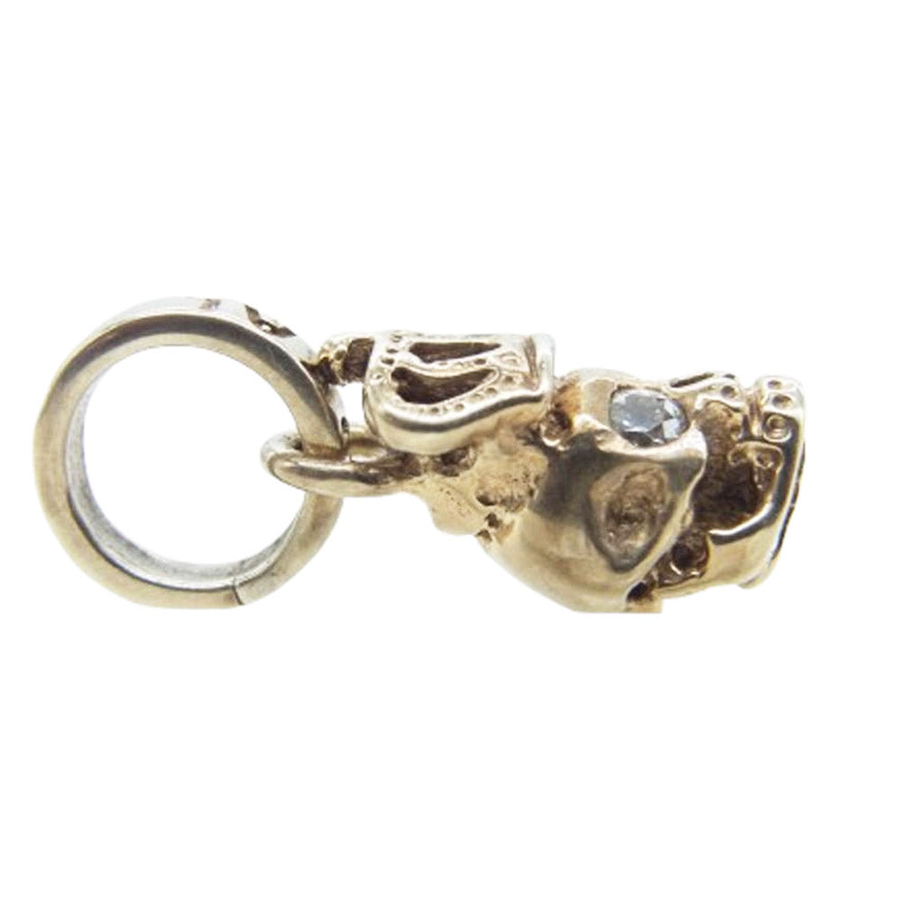 ROYAL ORDER ロイヤルオーダー 9K GOLD Skull w/ Crown ゴールド スカルクラウン ペンダントトップ ゴールド系【中古】