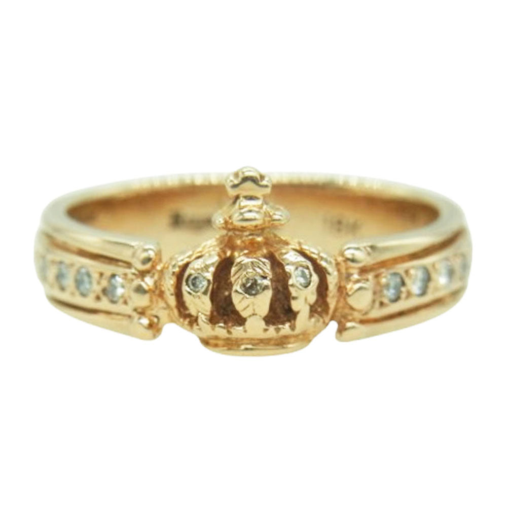 ROYAL ORDER ロイヤルオーダー 18K YELLOW GOLD CROWN ＆ TRIPLE BAND w/Diamonds イエローゴールド クラウン ダイヤ リング イエローゴールド系 21号【中古】