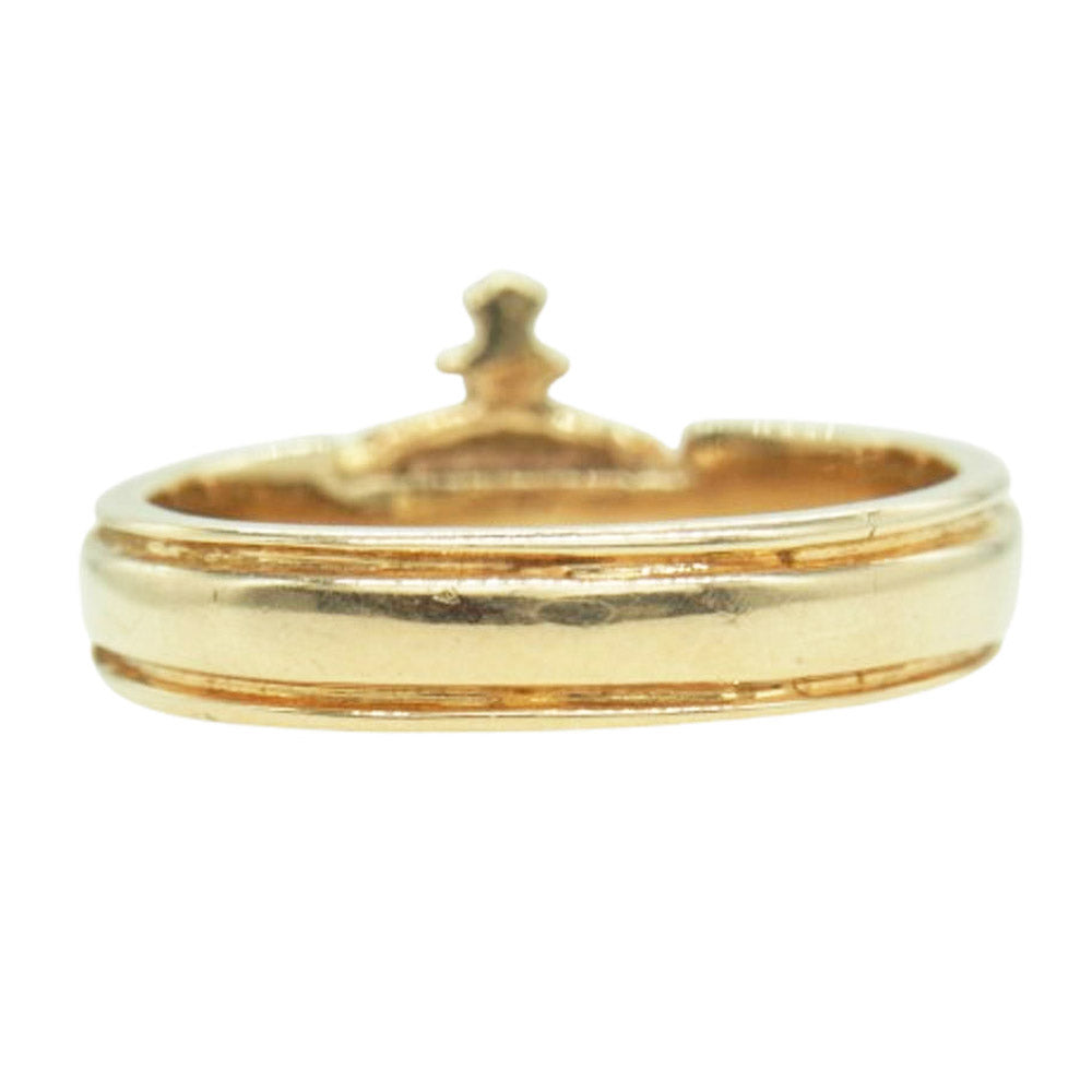 ROYAL ORDER ロイヤルオーダー 18K YELLOW GOLD CROWN ＆ TRIPLE BAND w/Diamonds イエローゴールド クラウン ダイヤ リング イエローゴールド系 21号【中古】