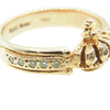 ROYAL ORDER ロイヤルオーダー 18K YELLOW GOLD CROWN ＆ TRIPLE BAND w/Diamonds イエローゴールド クラウン ダイヤ リング イエローゴールド系 21号【中古】