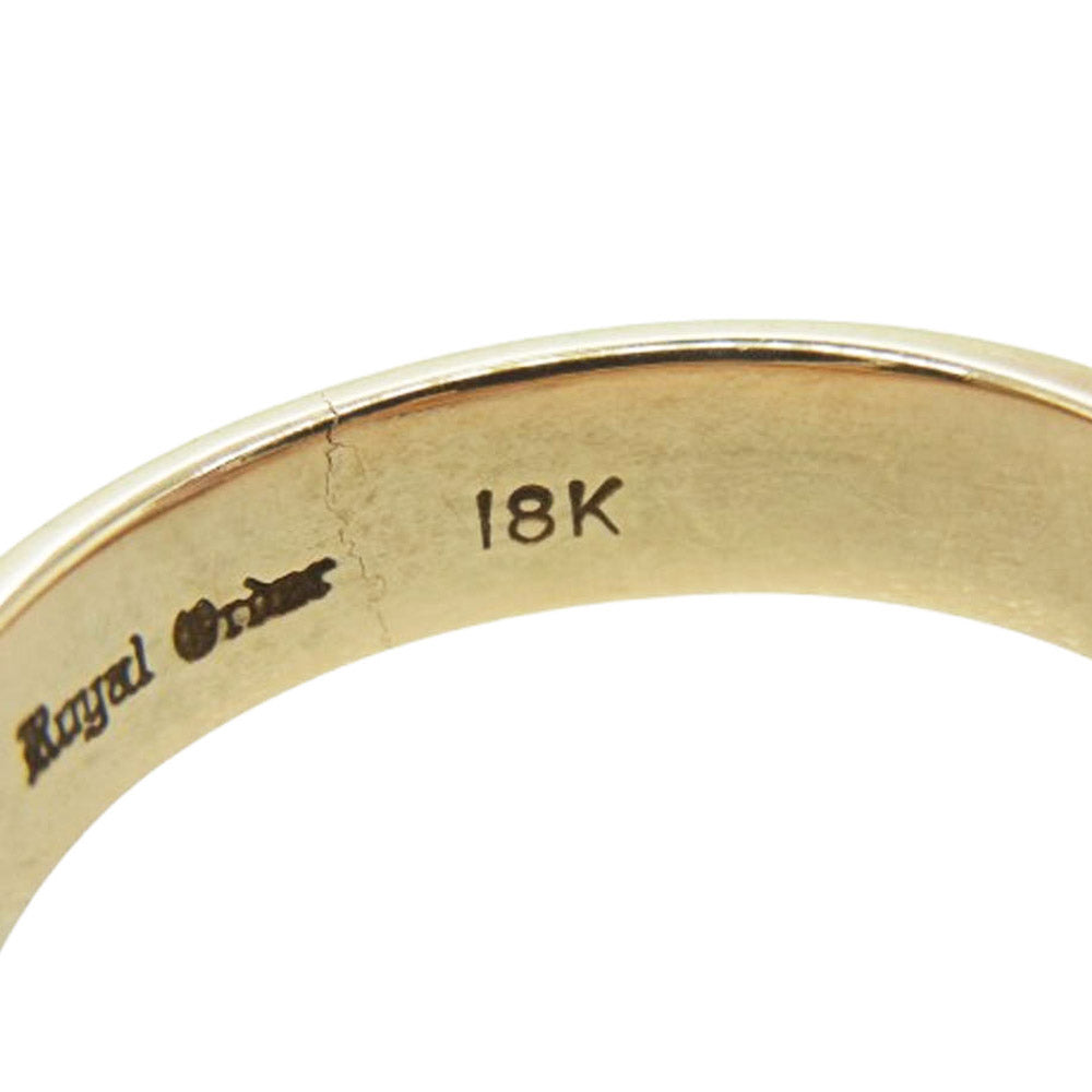 ROYAL ORDER ロイヤルオーダー 18K YELLOW GOLD CROWN ＆ TRIPLE BAND w/Diamonds イエローゴールド クラウン ダイヤ リング イエローゴールド系 21号【中古】