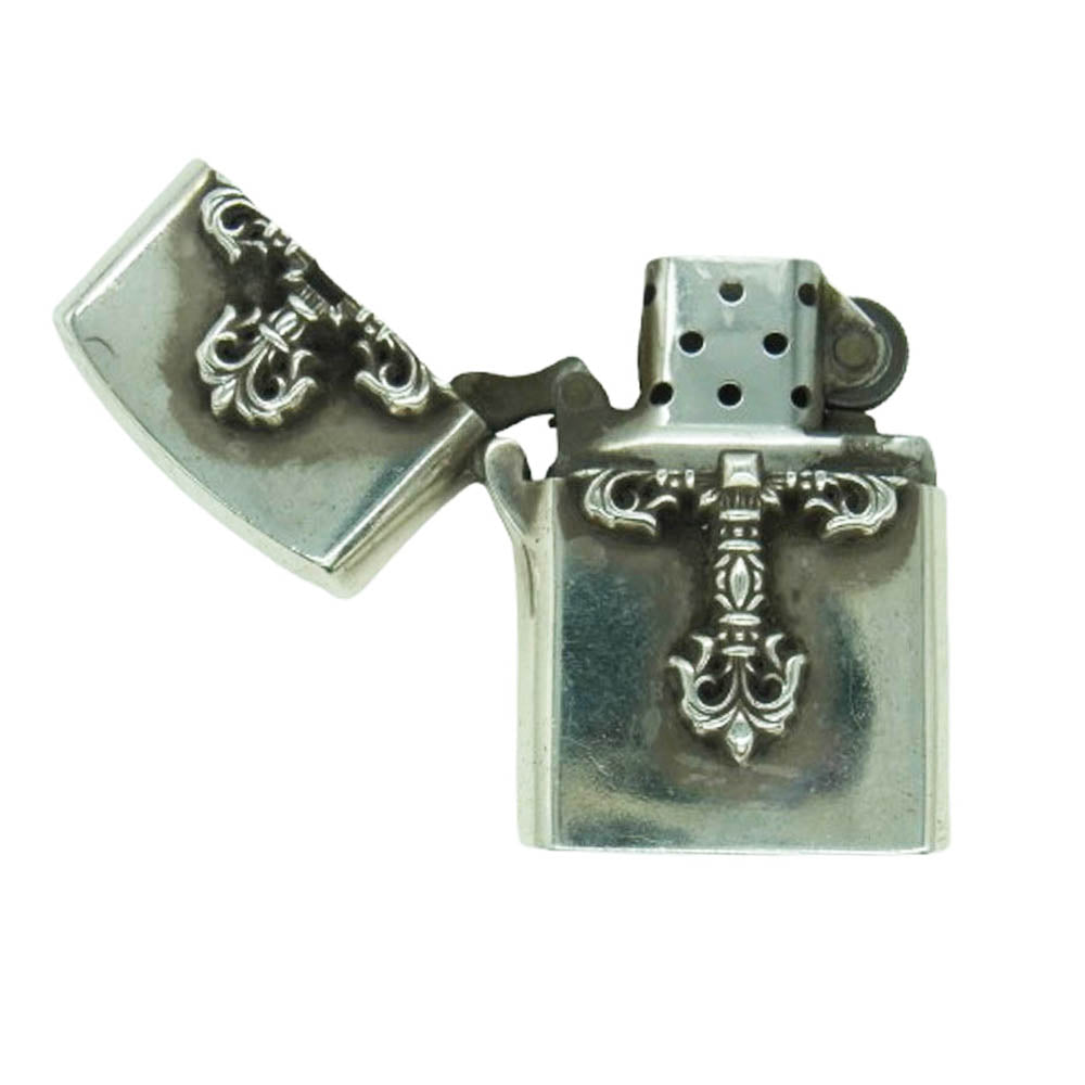 CHROME HEARTS クロムハーツ（原本無） FILIGREE ZIPPO LIGHTER フィリグリークロス ジッポ ライター シルバー系【中古】