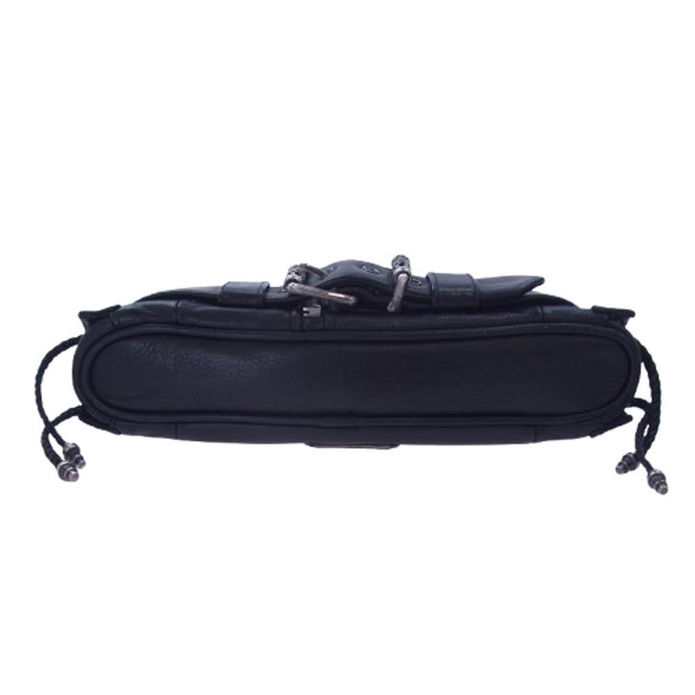 CHROME HEARTS クロムハーツ（原本有） JJ DEAN SMALL JJディーン スモール レザー ライダース ハンド バッグ ブラック系【中古】