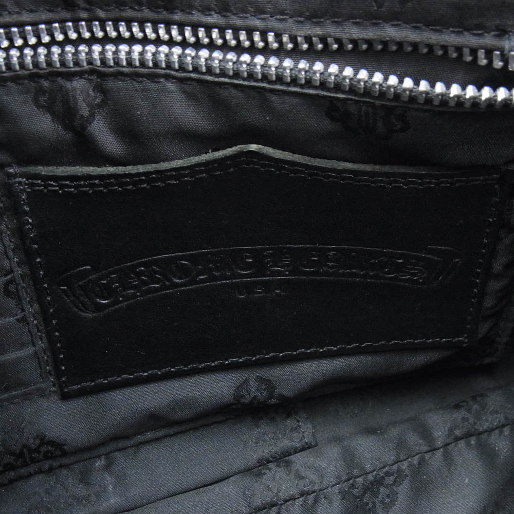 CHROME HEARTS クロムハーツ（原本有） JJ DEAN SMALL JJディーン スモール レザー ライダース ハンド バッグ ブラック系【中古】