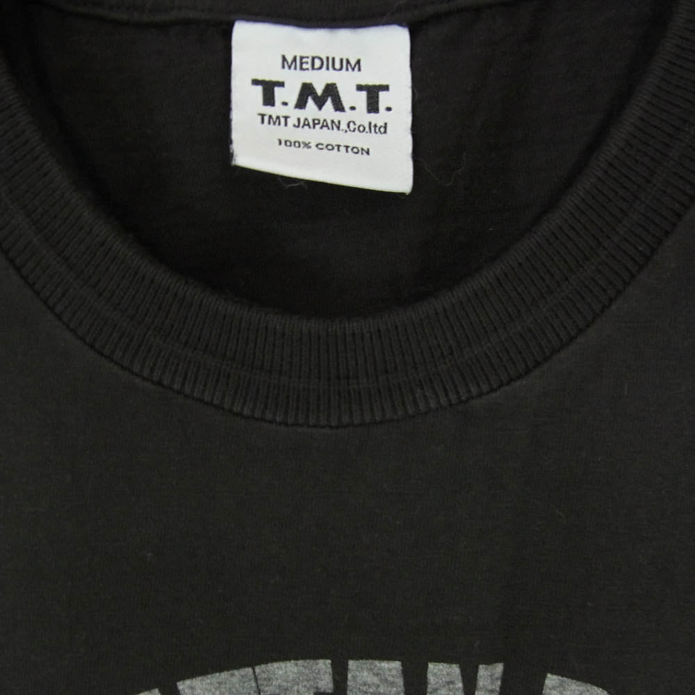 TMT ティーエムティー TCS-S12WB11 MANHATTAN BRIDGE NEW YORK ロゴ コットン 半袖 Tシャツ ブラック系 M【新古品】【未使用】【中古】