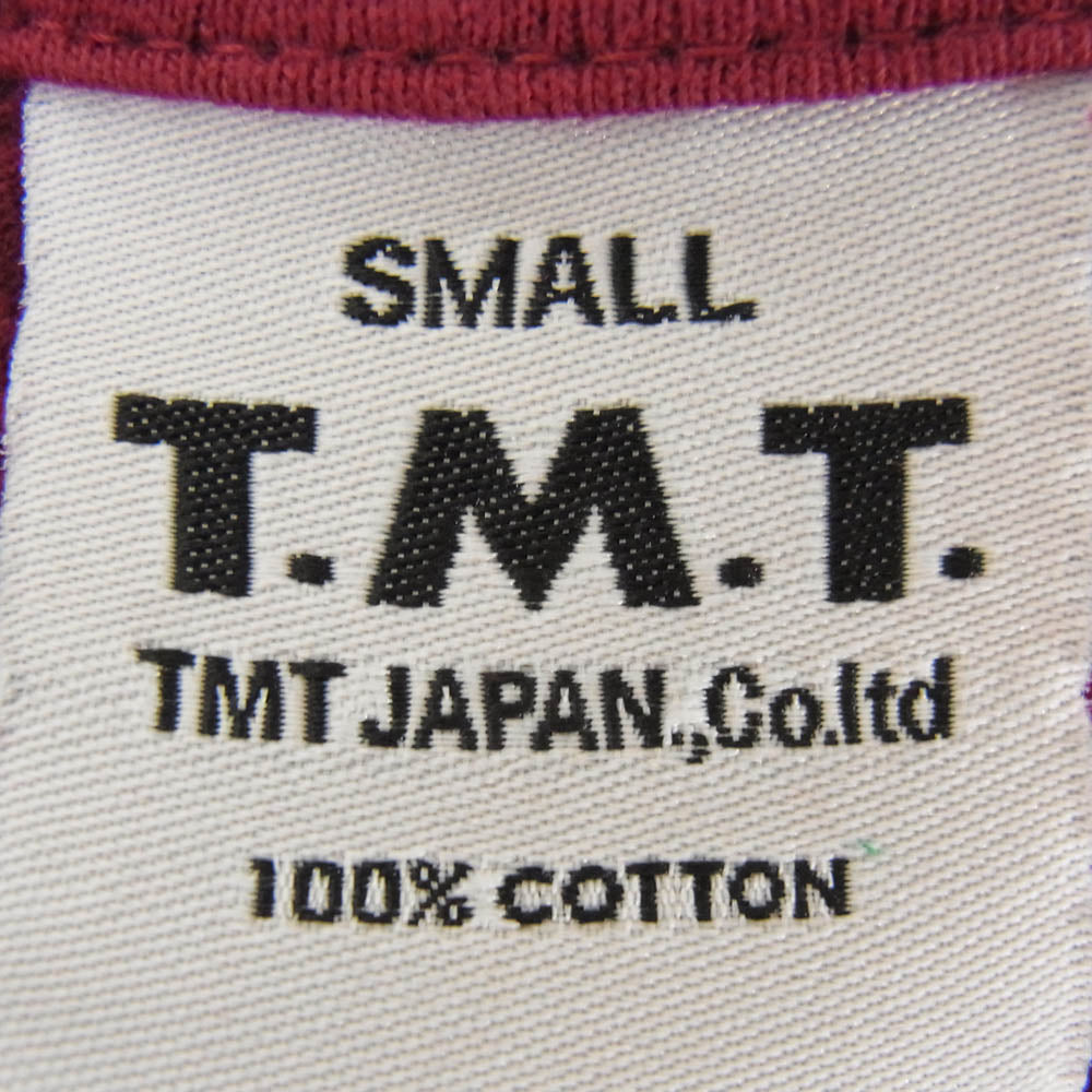 TMT ティーエムティー TCH-S14EC04 BIGHOLIDAY ロゴ コットン 半袖 Tシャツ バーガンディ S【新古品】【未使用】【中古】