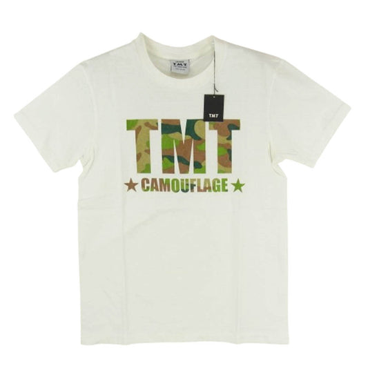 TMT ティーエムティー TCS-S13SP07 TMT CAMOUFLAGE 迷彩 ロゴ コットン 半袖 Tシャツ オフホワイト系 M【新古品】【未使用】【中古】