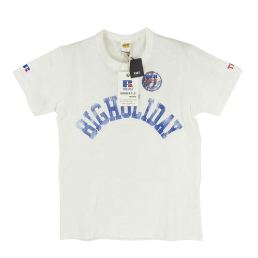 TMT ティーエムティー TCS-F16RL01 BIGHOLIDAY アーチロゴ コットン 半袖 Tシャツ ホワイト系 S【美品】【中古】