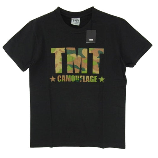 TMT ティーエムティー TCS-S13SP07 TMT CAMOUFLAGE 迷彩 ロゴ コットン 半袖 Tシャツ ブラック系 M【新古品】【未使用】【中古】