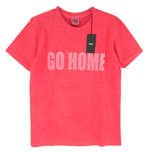 TMT ティーエムティー TCS-S13SP72 GO HOME ロゴ コットン 半袖 Tシャツ レッド系 M【新古品】【未使用】【中古】
