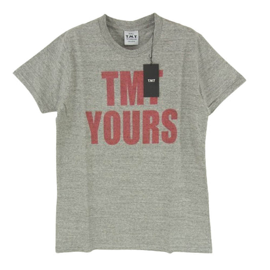 TMT ティーエムティー TCS-F11SP11 TMT YOURS ロゴ コットン 半袖 Tシャツ グレー系 S【新古品】【未使用】【中古】