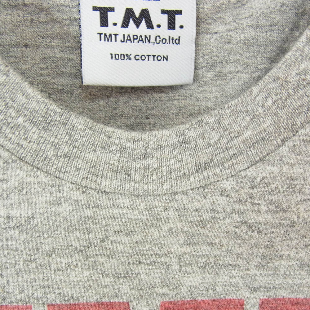 TMT ティーエムティー TCS-F11SP11 TMT YOURS ロゴ コットン 半袖 Tシャツ グレー系 S【新古品】【未使用】【中古】