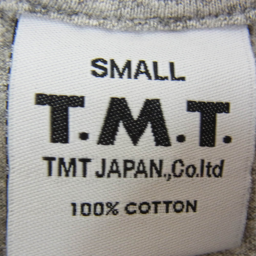 TMT ティーエムティー TCS-F11SP11 TMT YOURS ロゴ コットン 半袖 Tシャツ グレー系 S【新古品】【未使用】【中古】