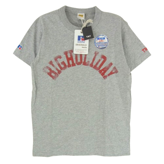 TMT ティーエムティー TCS-F16RL01 BIGHOLIDAY アーチロゴ コットン 半袖 Tシャツ グレー系 S【新古品】【未使用】【中古】
