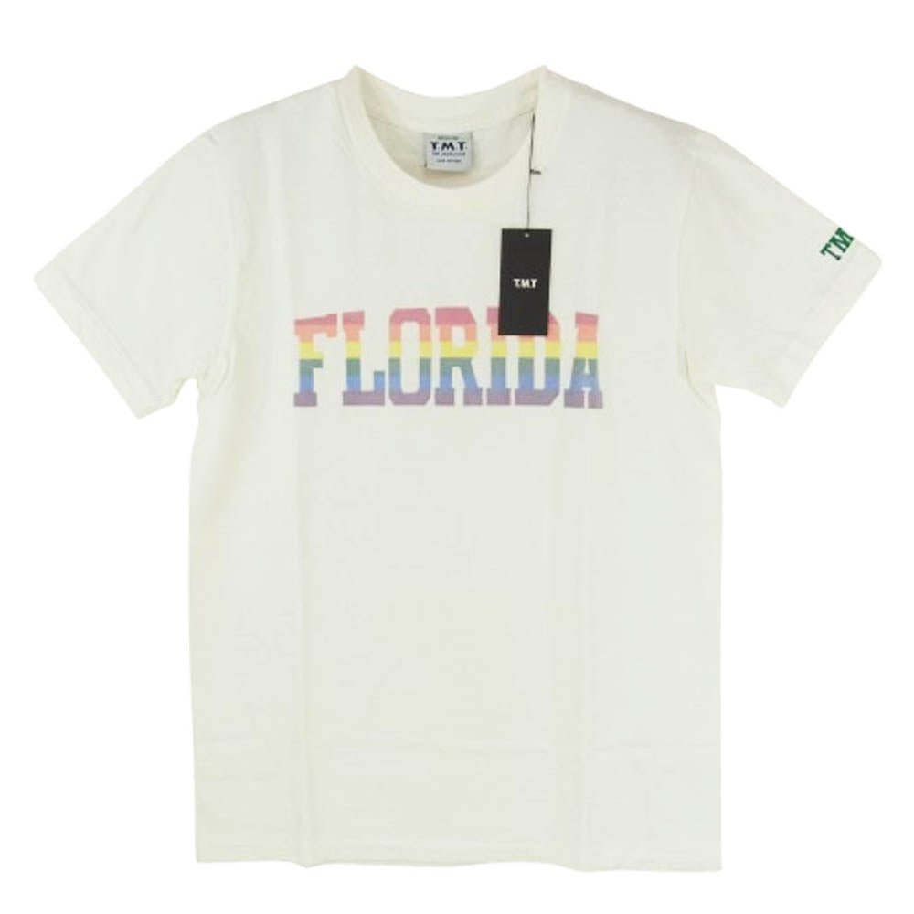 TMT ティーエムティー TCS-S12SP11 FLORIDA ロゴ コットン 半袖 Tシャツ オフホワイト系 M【新古品】【未使用】【中古】