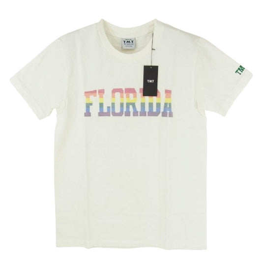 TMT ティーエムティー TCS-S12SP11 FLORIDA ロゴ コットン 半袖 Tシャツ オフホワイト系 M【新古品】【未使用】【中古】