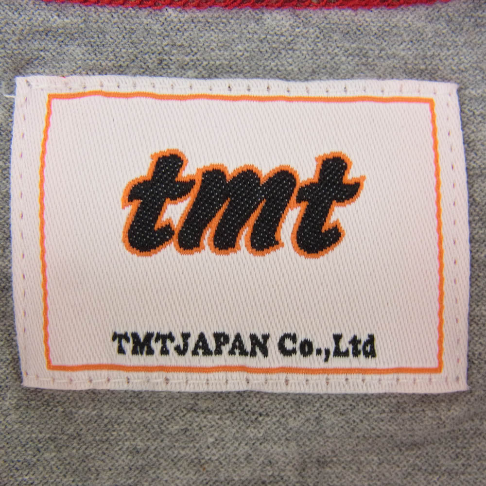 TMT ティーエムティー TCS-S12SP24 1 ロゴ コットン 七分袖 Tシャツ グレー系 レッド系 M【新古品】【未使用】【中古】