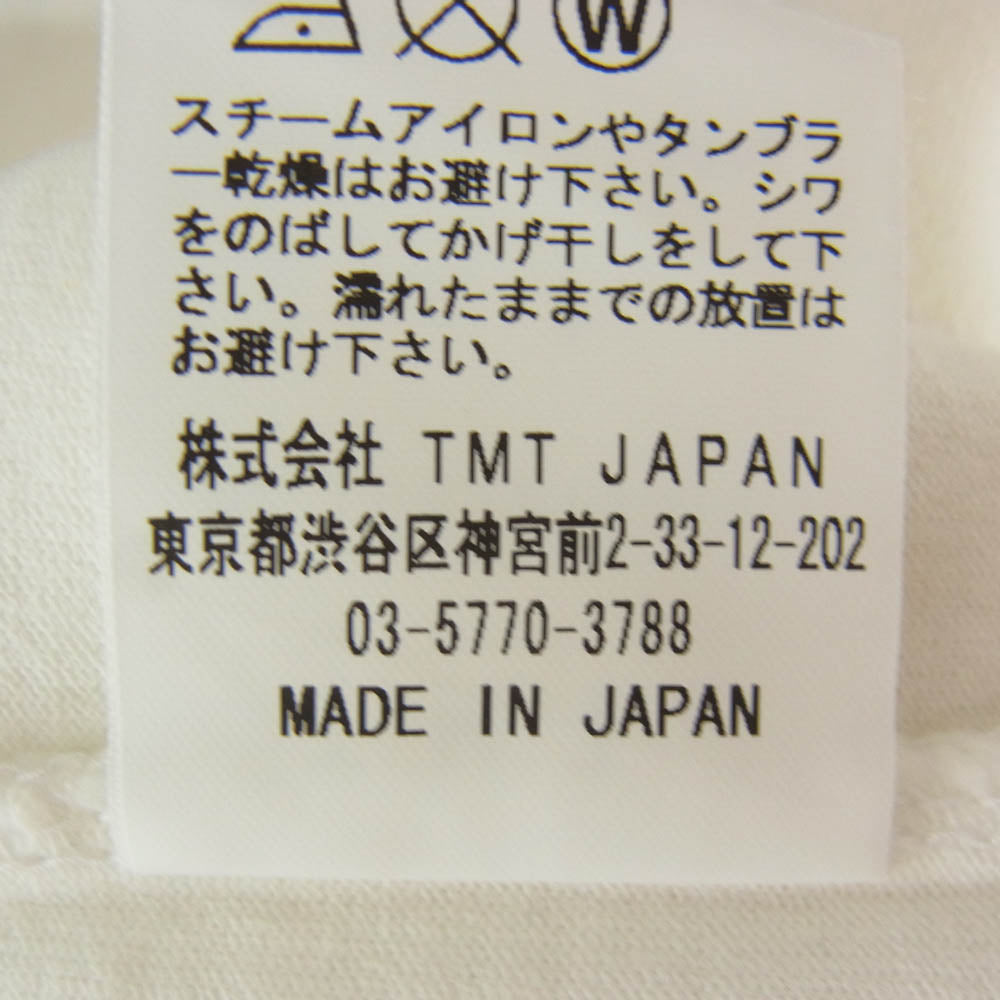 TMT ティーエムティー TCS-S18SP01 PLAY THE LAME ロゴ コットン 半袖 Tシャツ ネイビー系 ホワイト系 S【新古品】【未使用】【中古】
