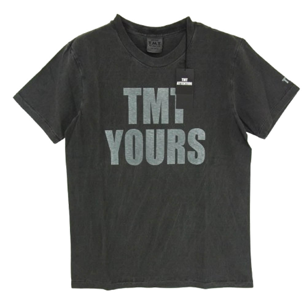 TMT ティーエムティー TCS-S13SP70 TMT YOURS ロゴ コットン 半袖 Tシャツ ブラック系 M【新古品】【未使用】【中古】