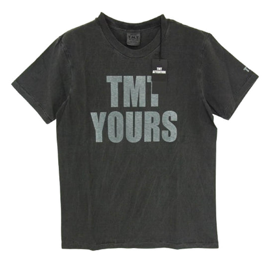 TMT ティーエムティー TCS-S13SP70 TMT YOURS ロゴ コットン 半袖 Tシャツ ブラック系 M【新古品】【未使用】【中古】