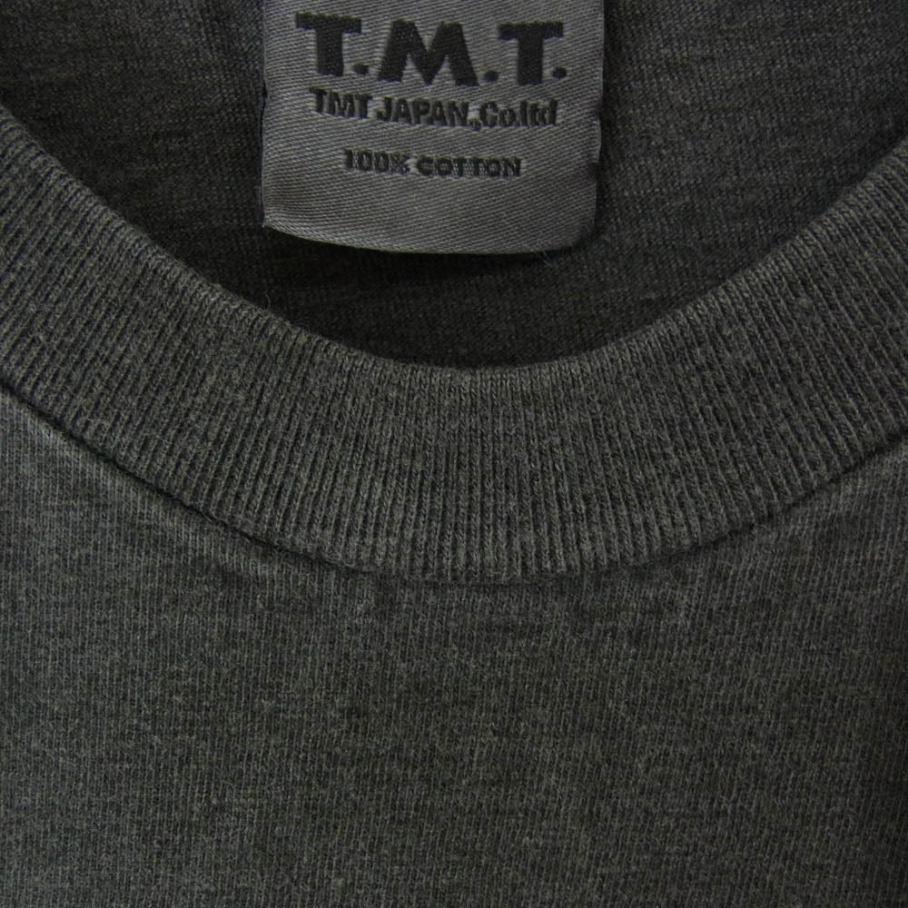 TMT ティーエムティー TCS-S13SP70 TMT YOURS ロゴ コットン 半袖 Tシャツ ブラック系 M【新古品】【未使用】【中古】