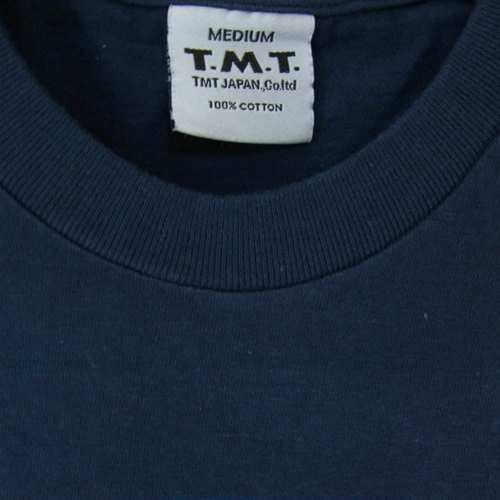 TMT ティーエムティー TST-S1102 1 ロゴ コットン 半袖 Tシャツ ネイビー系 M【新古品】【未使用】【中古】