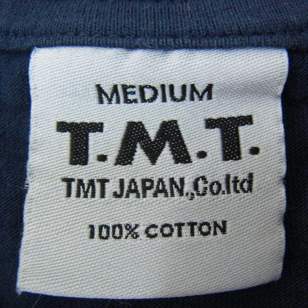 TMT ティーエムティー TST-S1102 1 ロゴ コットン 半袖 Tシャツ ネイビー系 M【新古品】【未使用】【中古】