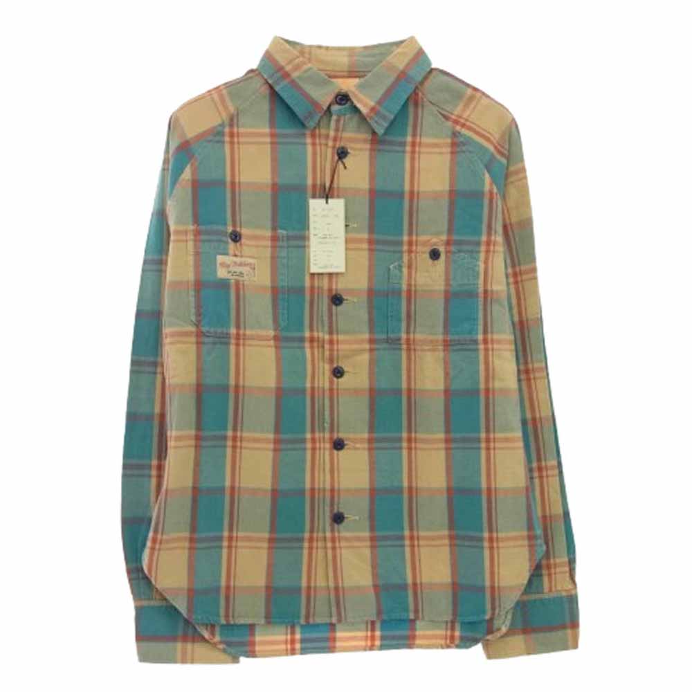 TMT ティーエムティー TSH-S0910 チェック柄 ボタンダウン コットン 長袖 シャツ マルチカラー系 S【新古品】【未使用】【中古】