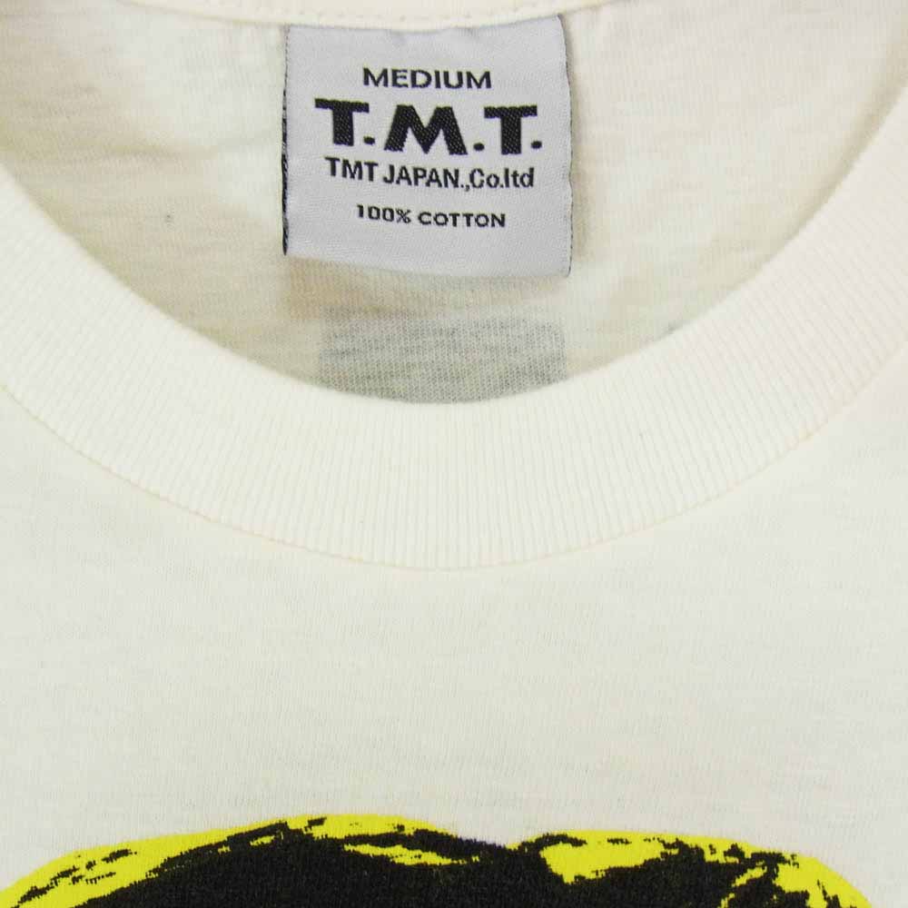 TMT ティーエムティー TCS-S1215 フェイス プリント ONE LOVE ロゴ コットン 半袖 Tシャツ オフホワイト系 M【新古品】【未使用】【中古】